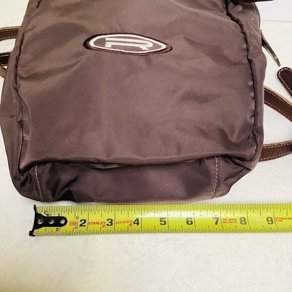 ROOTS CANADA BROWN BACKPACK LEATHER NYLON EUC - Picture 5 of 6